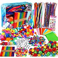 Yojoloin 1270PCS Artes y Manualidades para Niños Niñas Edades 5 6 7 8-Kit Manualidades Niños-Juego Creativo Pipe…